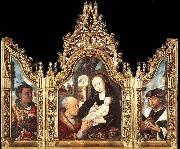 unknow artist Triptych The Adoration of the Magi oil painting on canvas